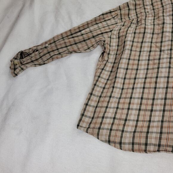 Woolrich Shirt Mens Size Large Beige Flannel Gorpcore Hiking Grunge Job Y2k Gorp - Picture 12 of 16